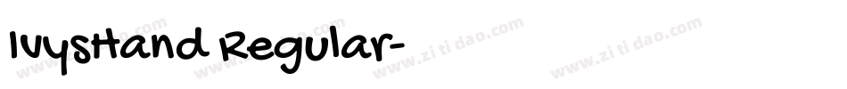 IvysHand Regular字体转换